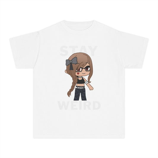 Stay Weird Youth Tee — Cute Girly Cartoon Character Graphic Shirt