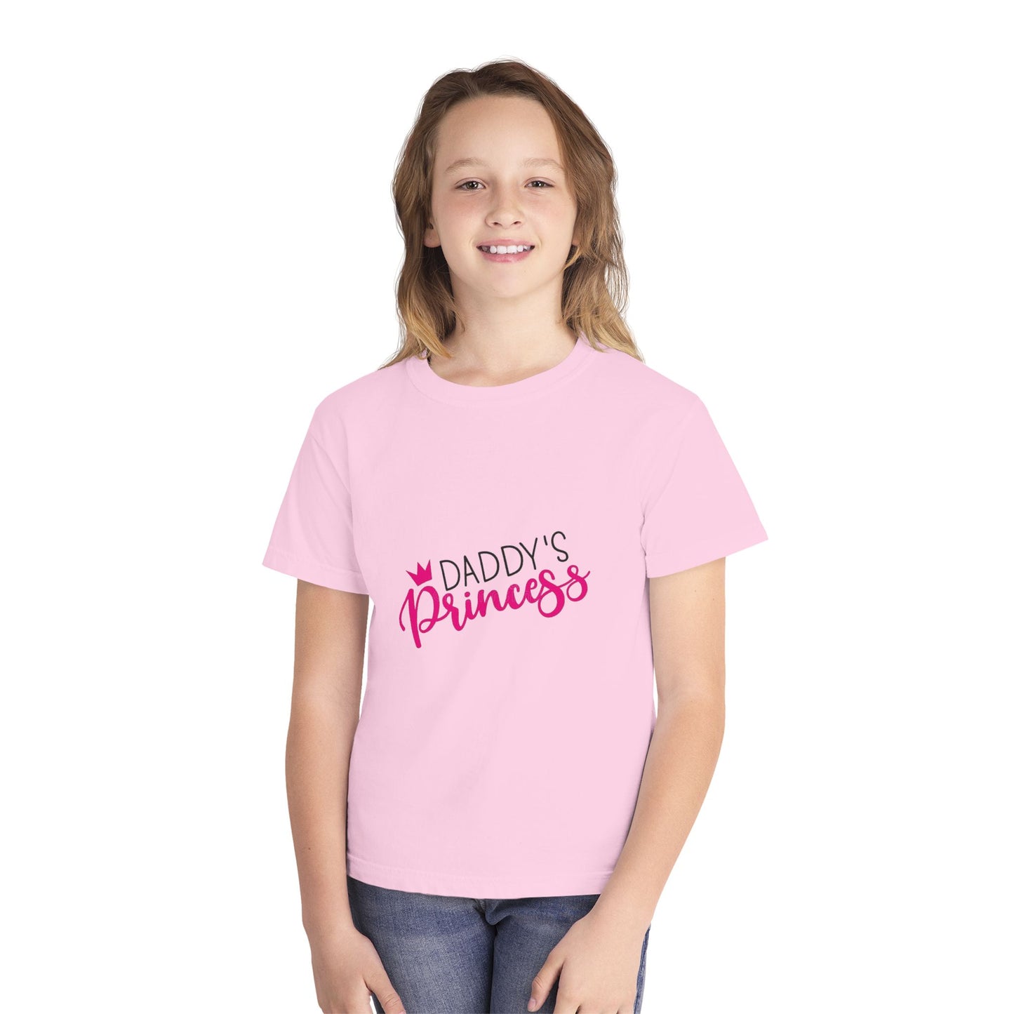 Youth Tee — "Daddy's Princess" Pink Kids T‑Shirt