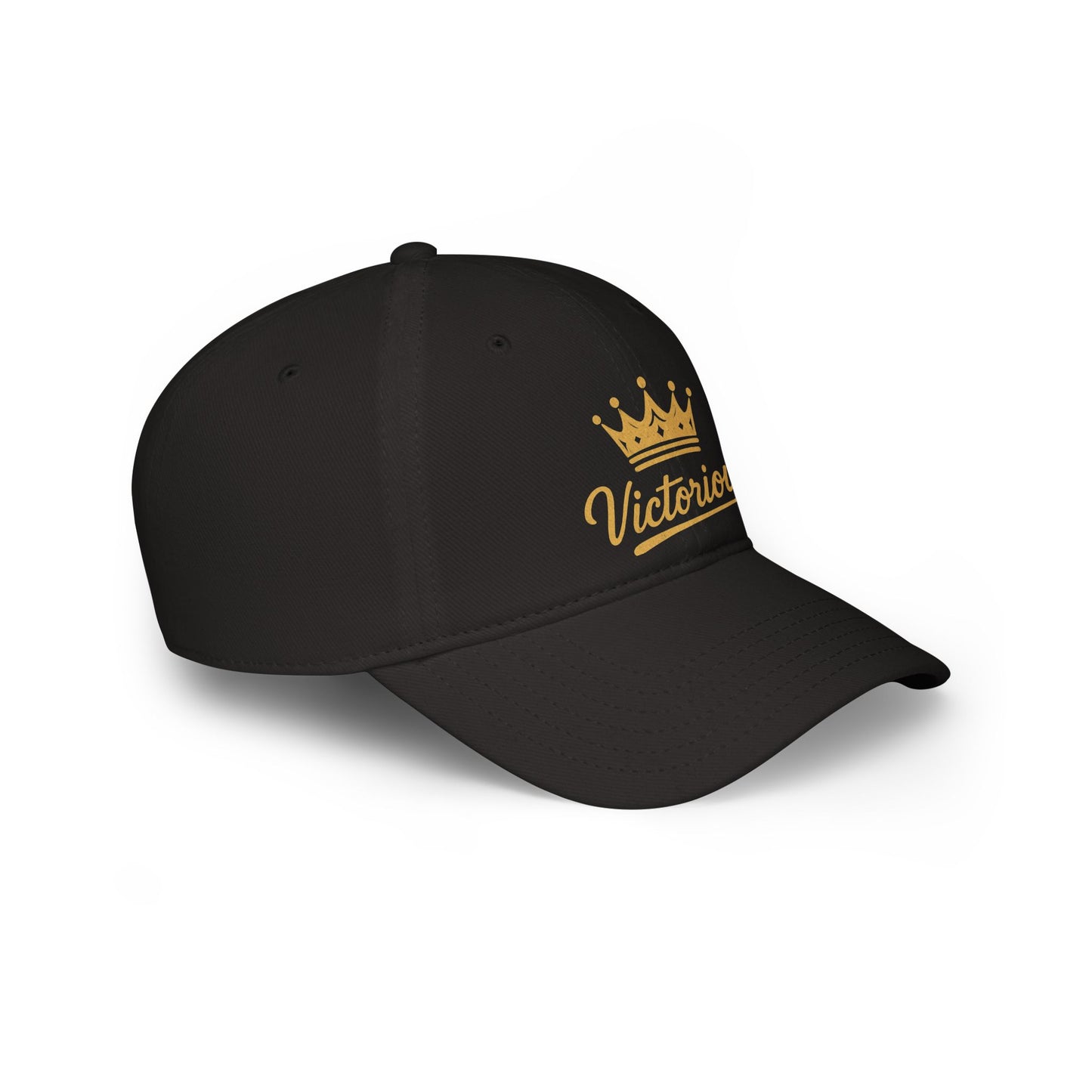 Victorious Crown Baseball Cap – Gold Script Low Profile Hat
