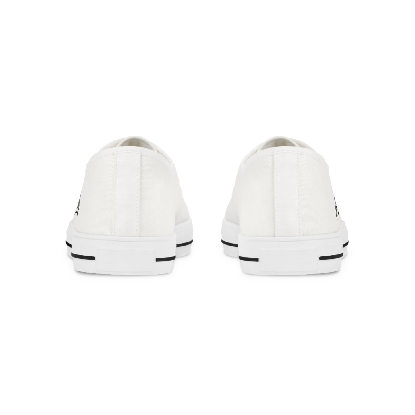 WeirdVictorious Script White Low-Top Sneakers