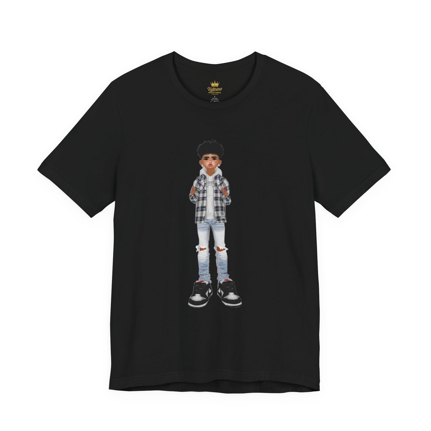 Street Style Avatar Tee — Casual Flannel Guy Graphic T-Shirt