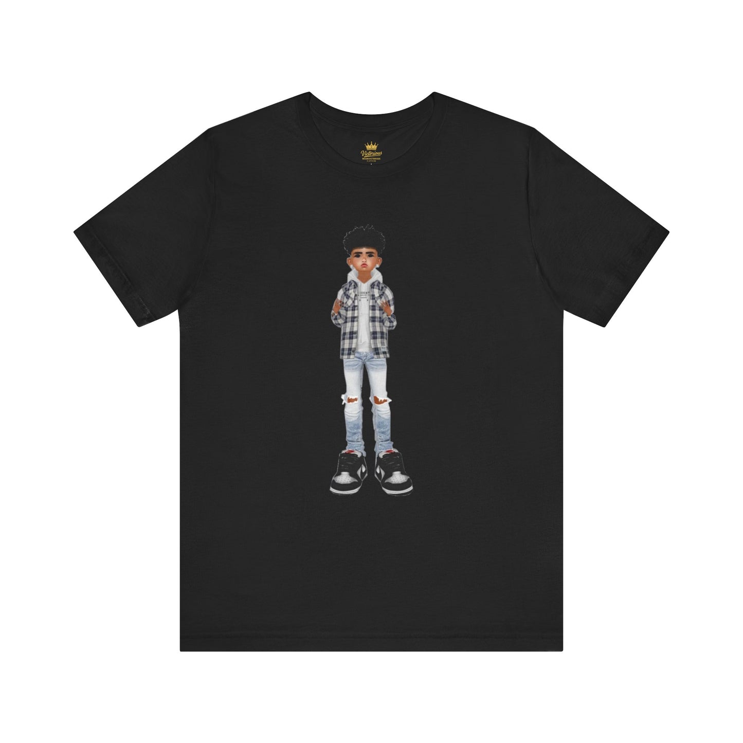 Street Style Avatar Tee — Casual Flannel Guy Graphic T-Shirt