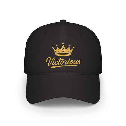 Victorious Crown Baseball Cap – Gold Script Low Profile Hat