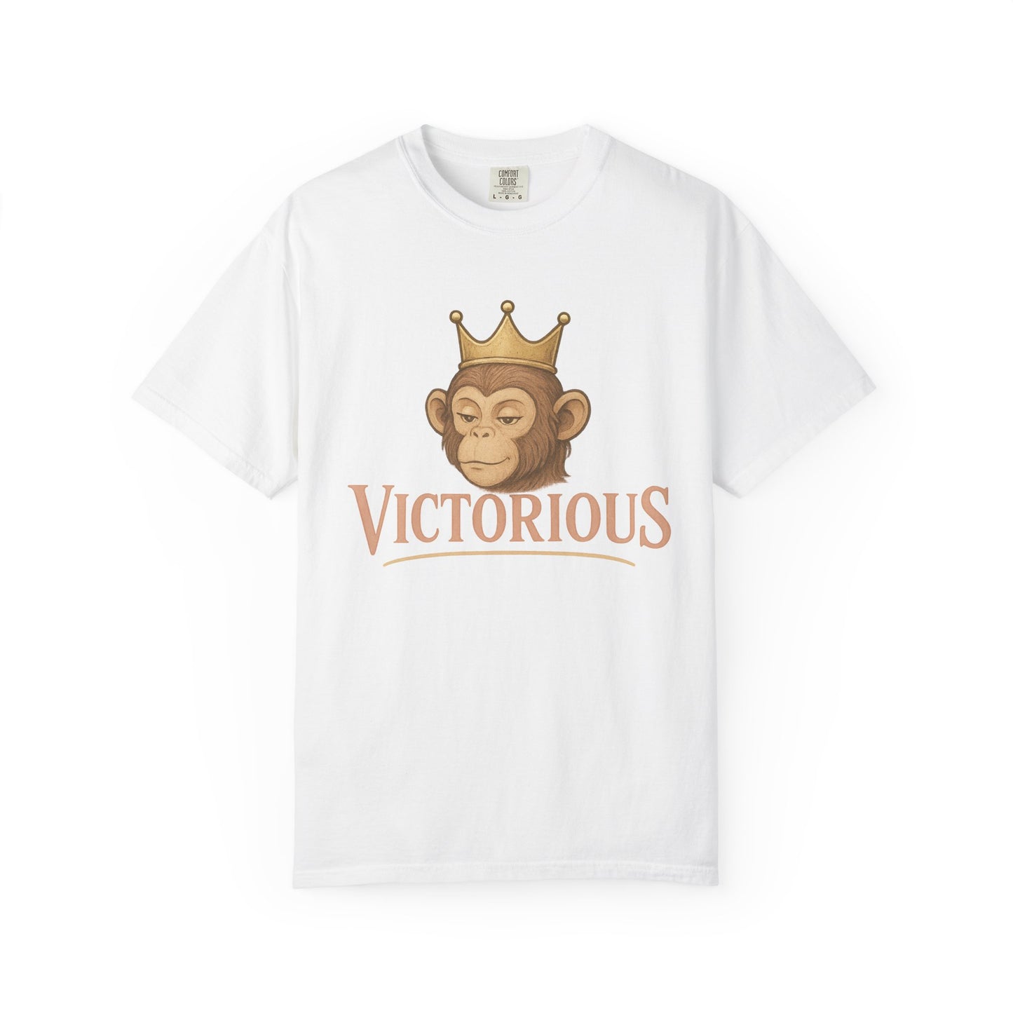 Victorious Monkey T-Shirt — Crowned Ape Graphic Tee