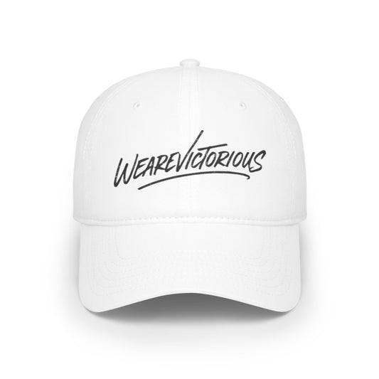 WeAreVictorious Low Profile Baseball Cap — Motivational Script Logo Hat