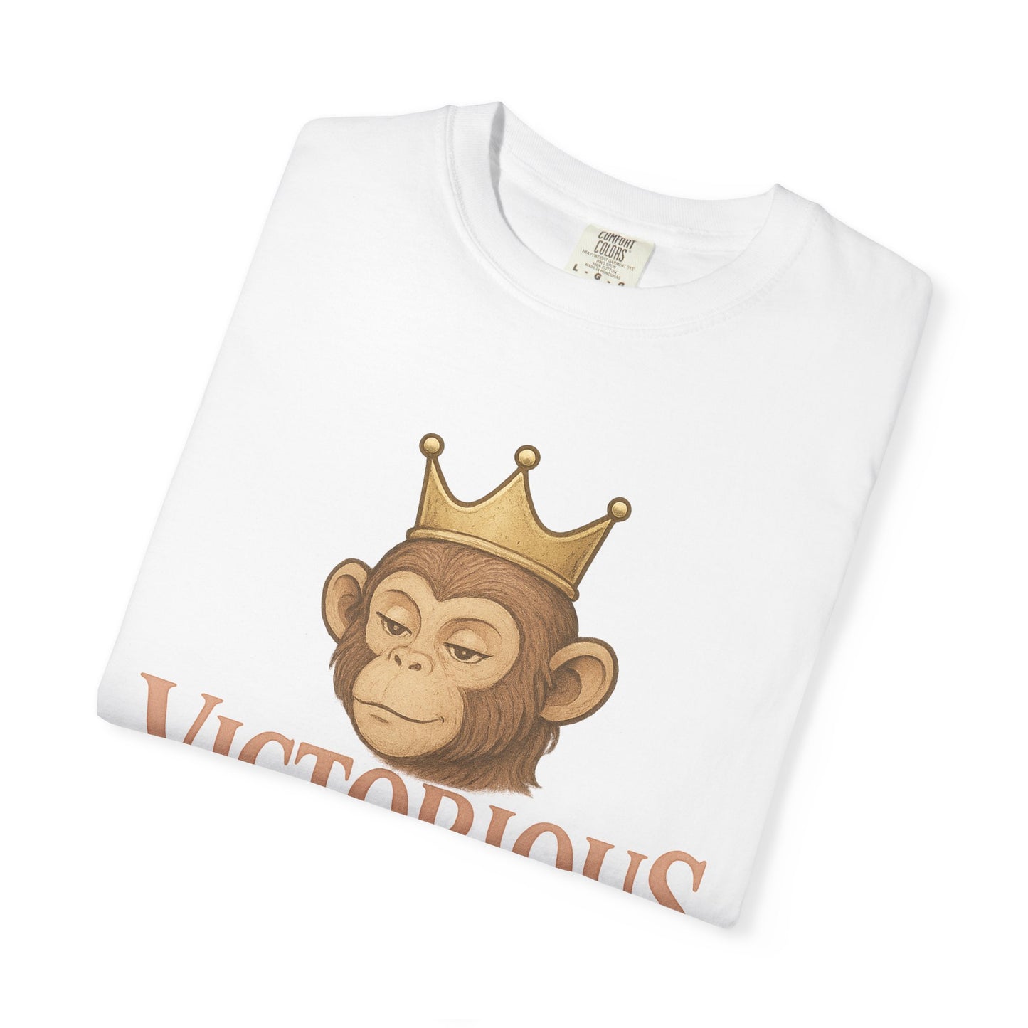 Victorious Monkey T-Shirt — Crowned Ape Graphic Tee