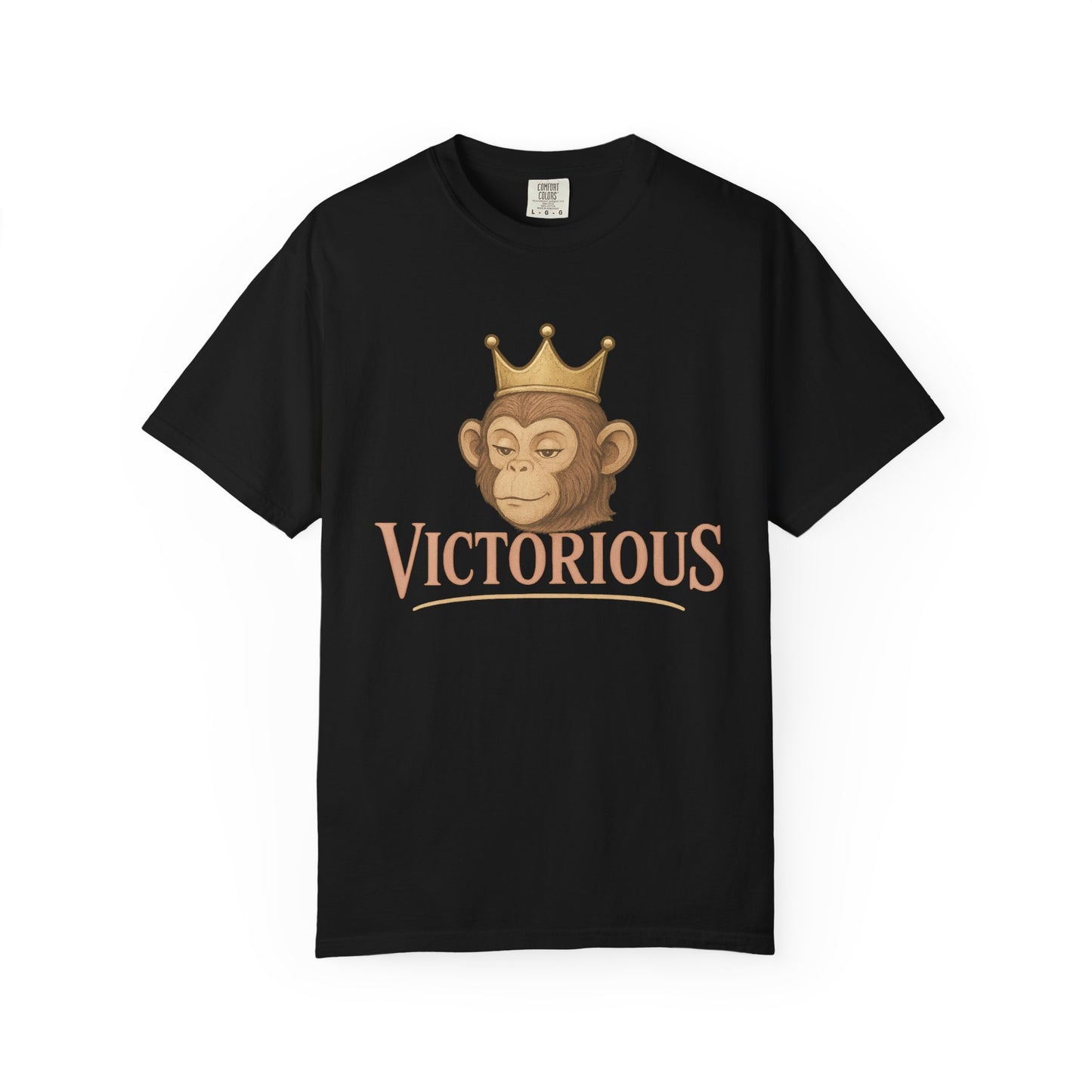 Victorious Monkey T-Shirt — Crowned Ape Graphic Tee