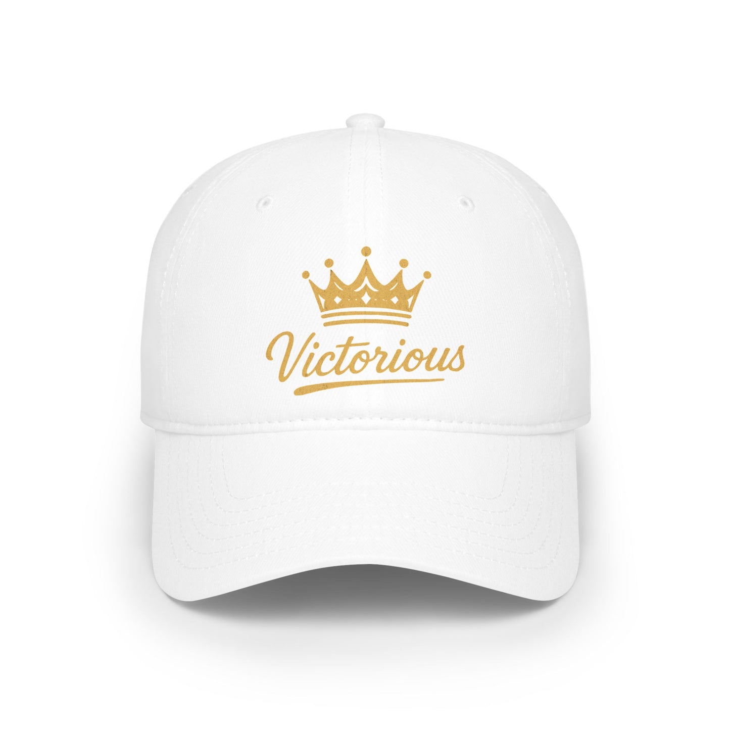 Victorious Crown Baseball Cap – Gold Script Low Profile Hat