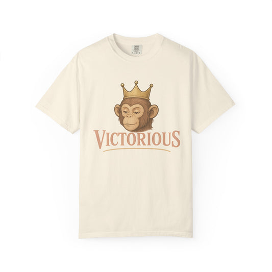 Victorious Monkey T-Shirt — Crowned Ape Graphic Tee