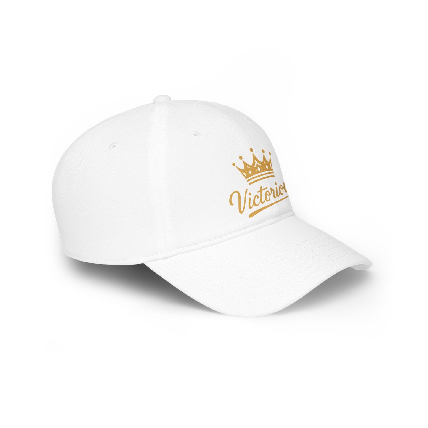 Victorious Crown Baseball Cap – Gold Script Low Profile Hat