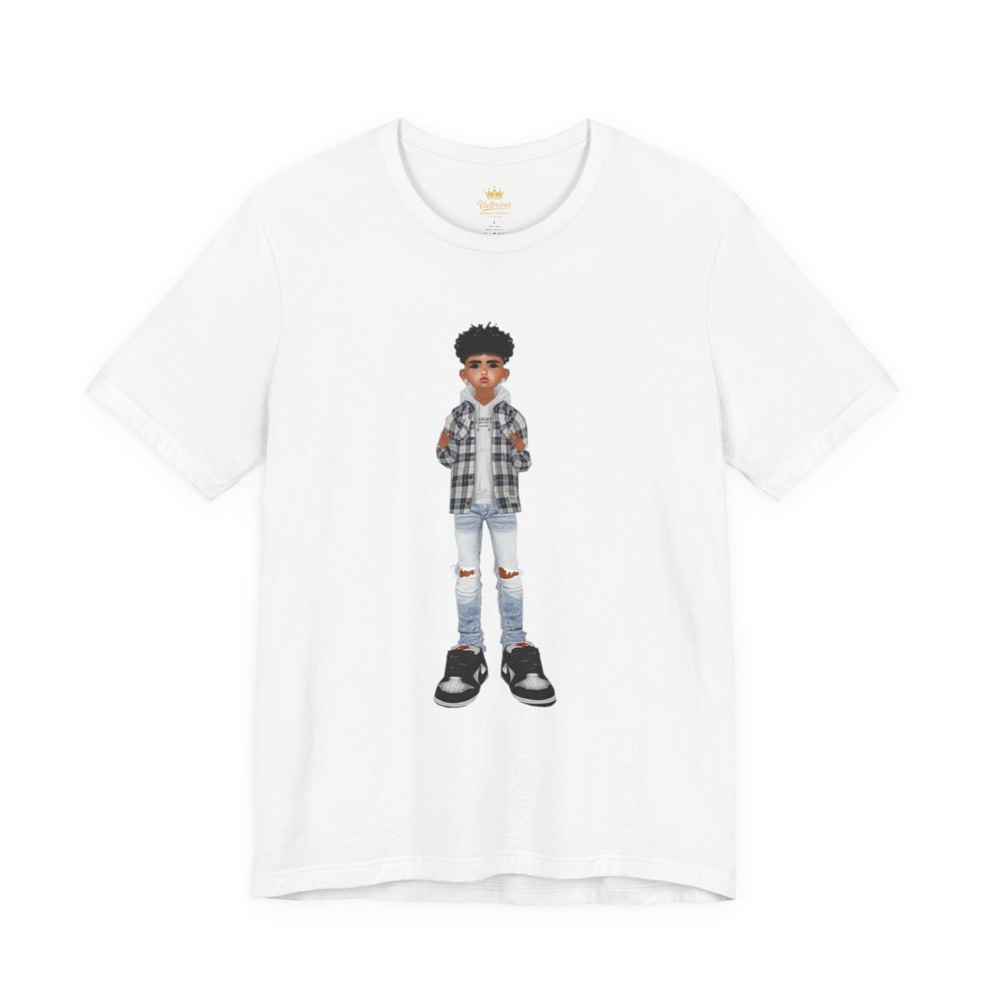 Street Style Avatar Tee — Casual Flannel Guy Graphic T-Shirt