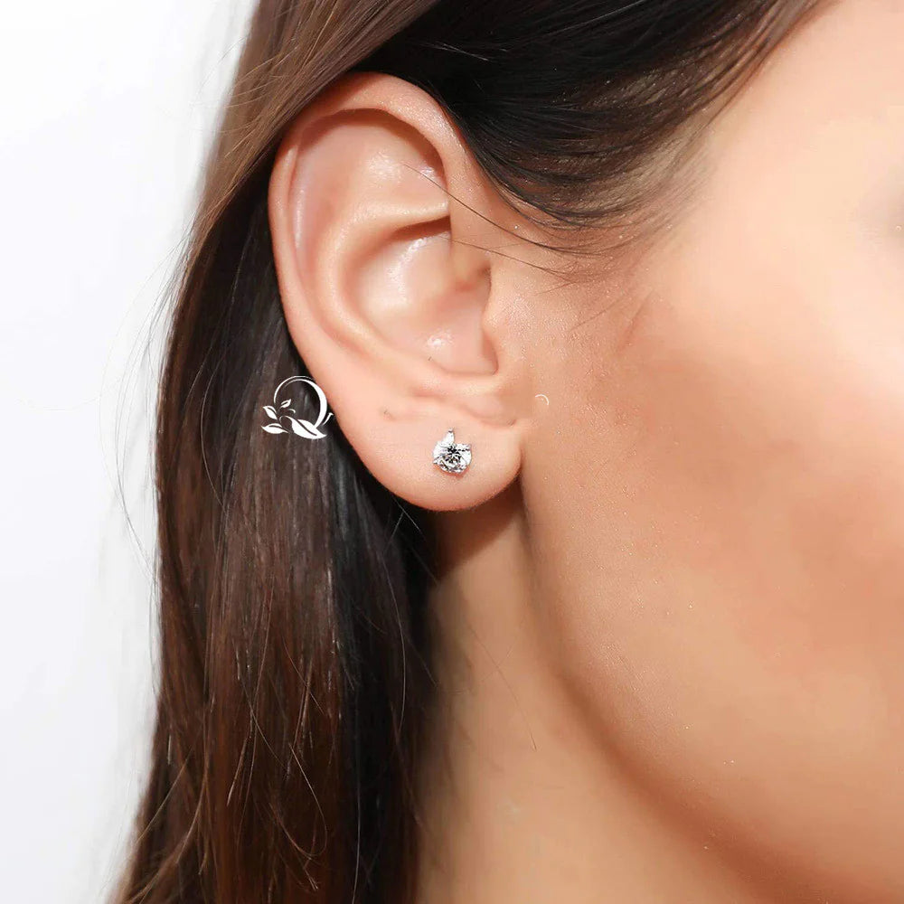 Austrian Zircon Silver Ear Studs