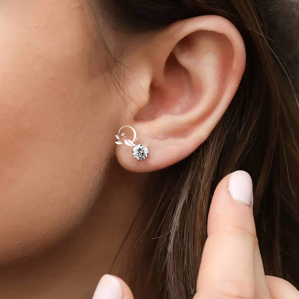 Austrian Zircon Silver Ear Studs