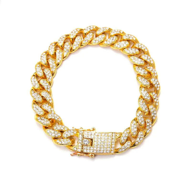 Cuban Link Diamond Bracelet for Hip Hop Jewelry