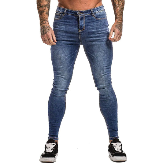 Men's Blue Slim-Fit Stretch Skinny Jeans